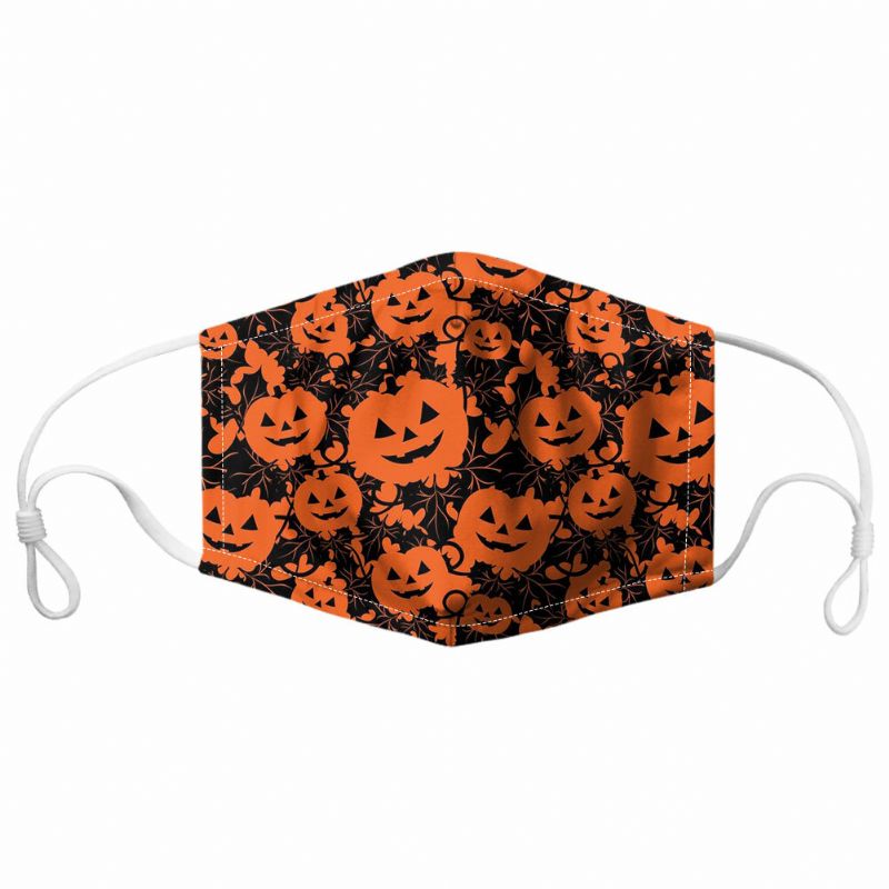 Unisex 7pcs Pm2.5 Filtro Estilo De Halloween Impresión Máscaras Respirables No Desechables