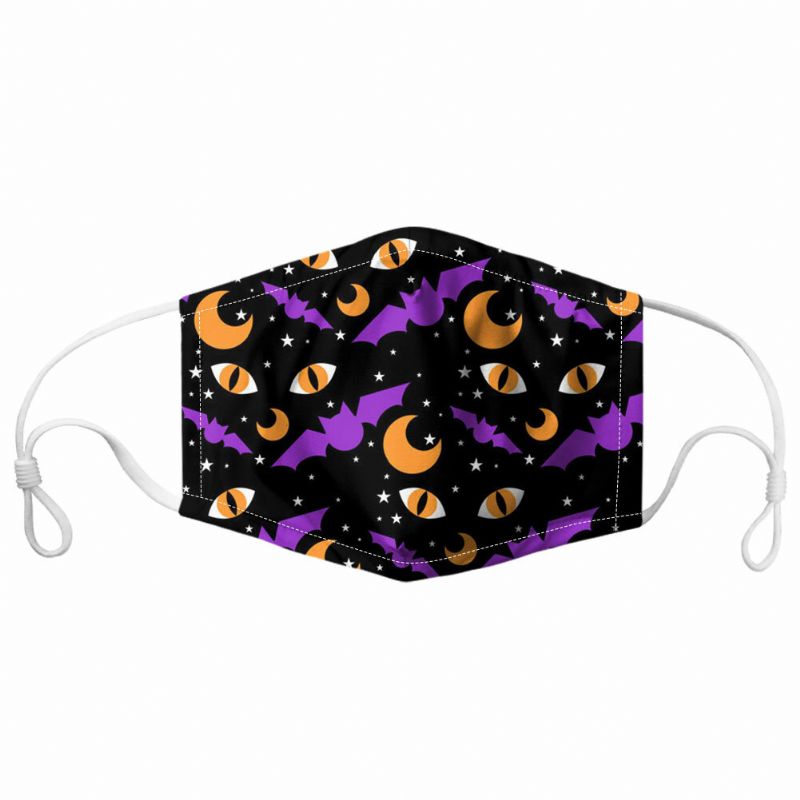 Unisex 7pcs Pm2.5 Filtro Estilo De Halloween Impresión Máscaras Respirables No Desechables