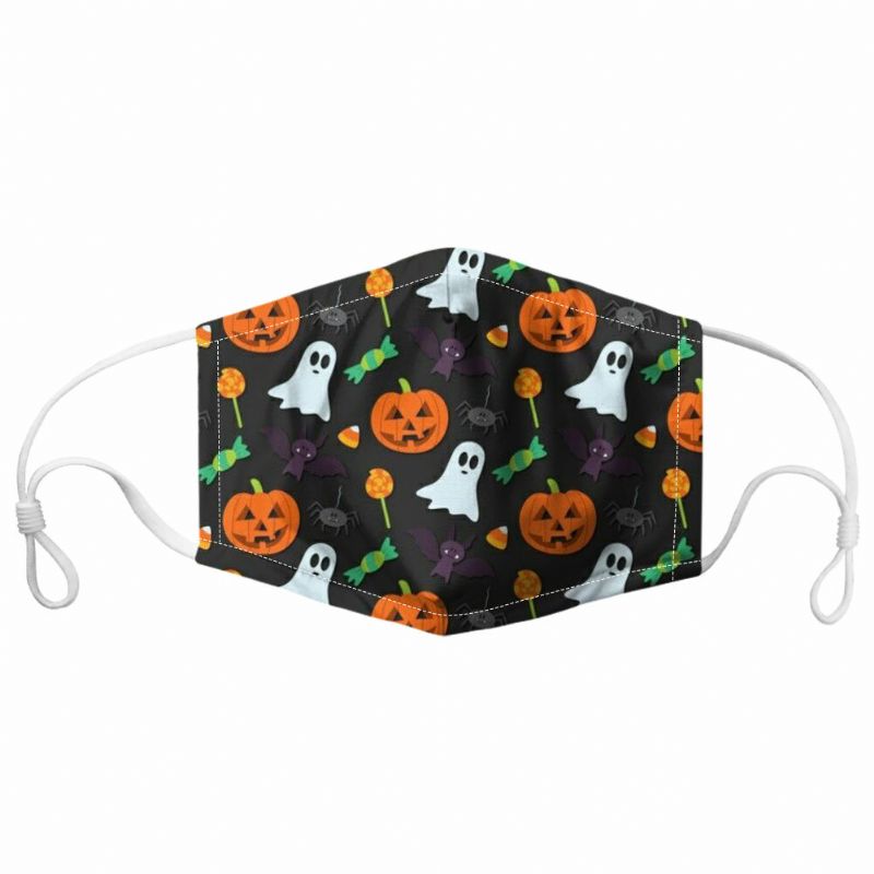 Unisex 7pcs Pm2.5 Filtro Estilo De Halloween Impresión Máscaras Respirables No Desechables