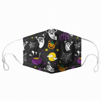 Unisex 7pcs Pm2.5 Filtro Estilo De Halloween Impresión Máscaras Respirables No Desechables