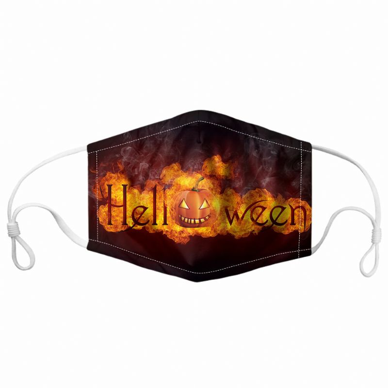 Unisex 7pcs Pm2.5 Filtro Estilo De Halloween Impresión Máscaras Respirables No Desechables