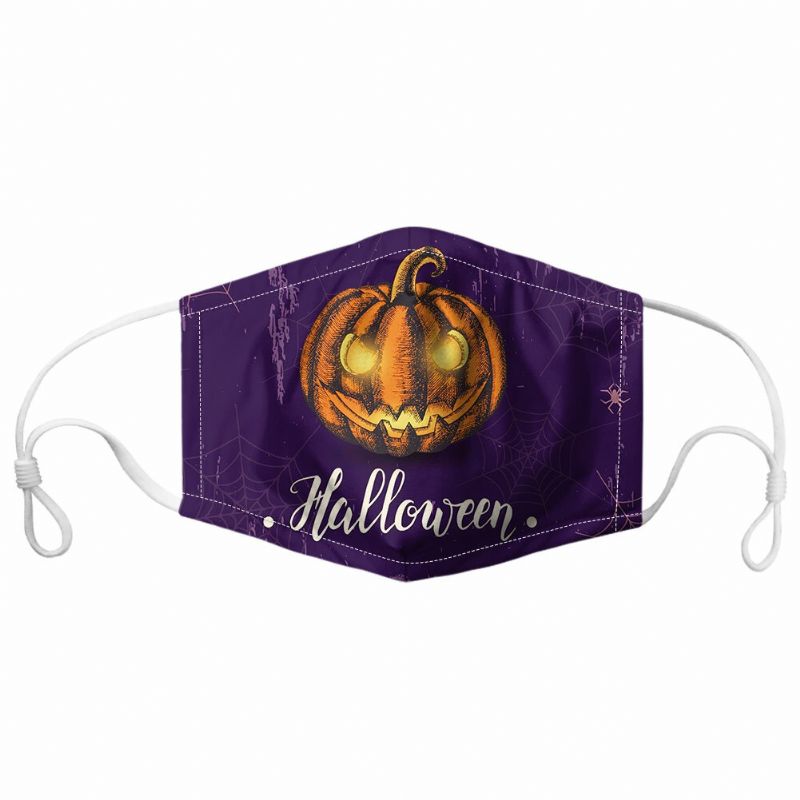 Unisex 7pcs Pm2.5 Filtro Estilo De Halloween Impresión Máscaras Respirables No Desechables