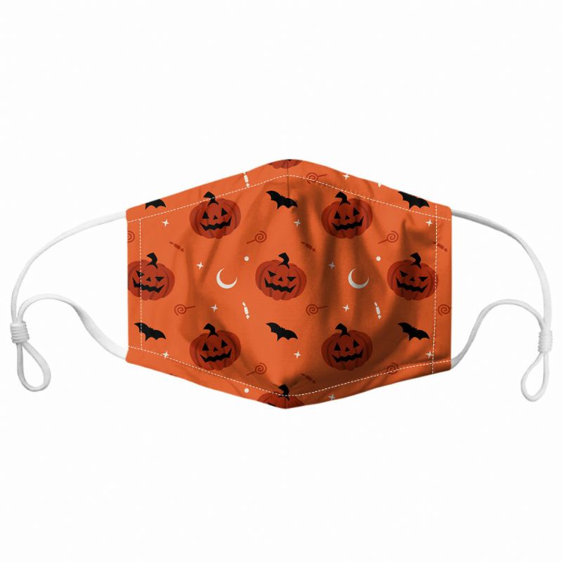 Unisex 7pcs Pm2.5 Filtro Estilo De Halloween Impresión Máscaras Respirables No Desechables