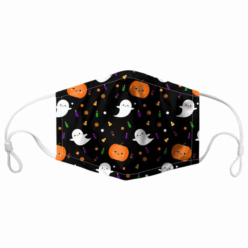 Unisex 7pcs Pm2.5 Filtro Estilo De Halloween Impresión Máscaras Respirables No Desechables