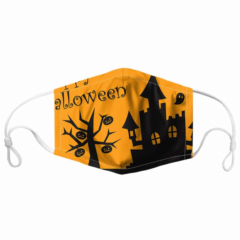 Unisex 7pcs Pm2.5 Filtro Estilo De Halloween Impresión Máscaras Respirables No Desechables