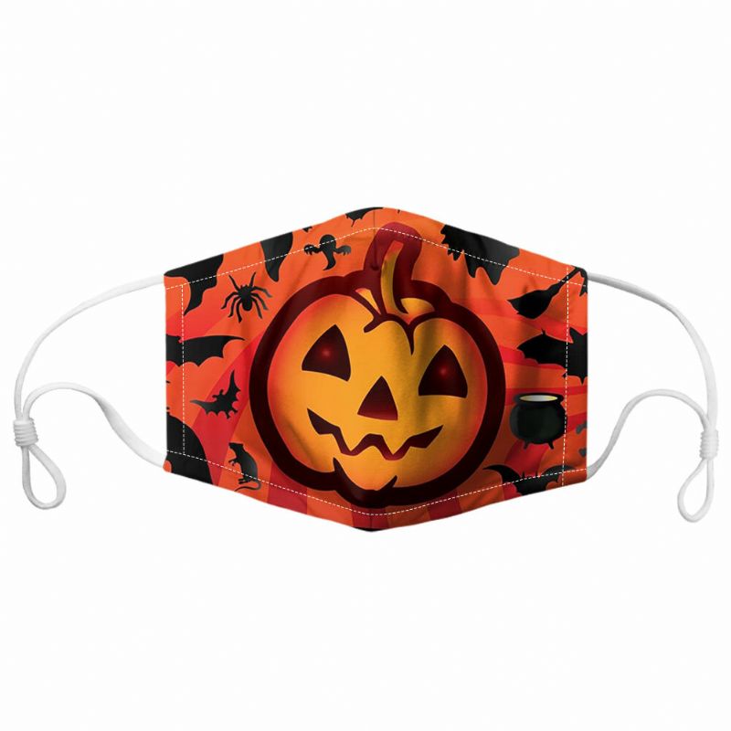 Unisex 7pcs Pm2.5 Filtro Estilo De Halloween Impresión Máscaras Respirables No Desechables