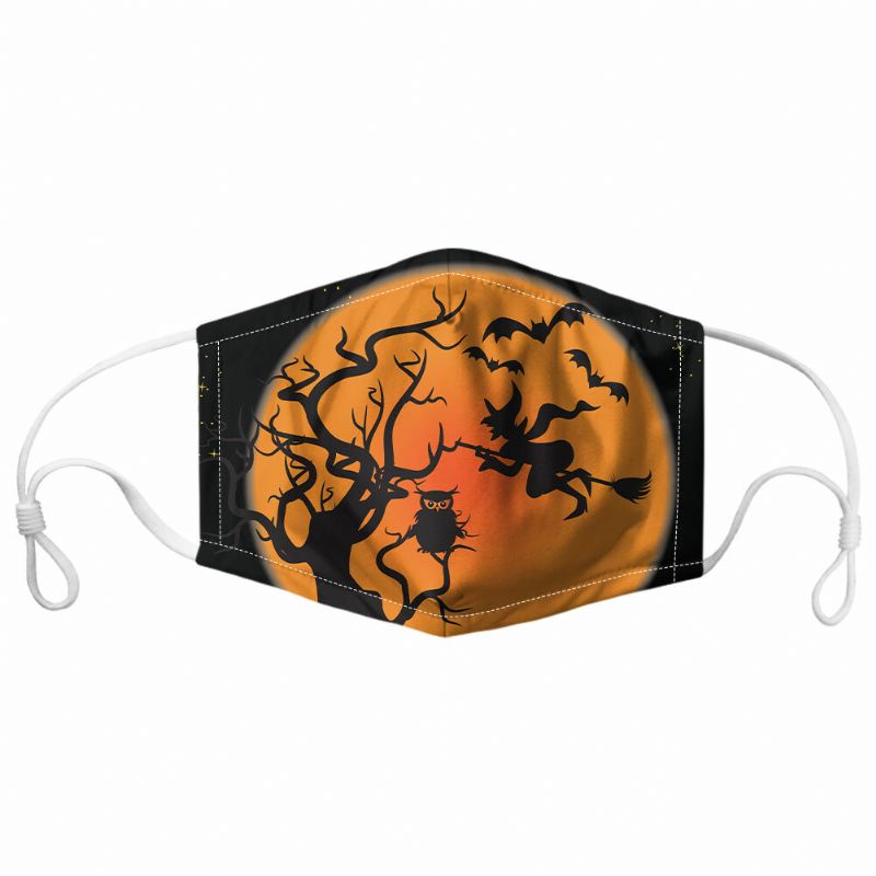 Unisex 7pcs Pm2.5 Filtro Estilo De Halloween Impresión Máscaras Respirables No Desechables