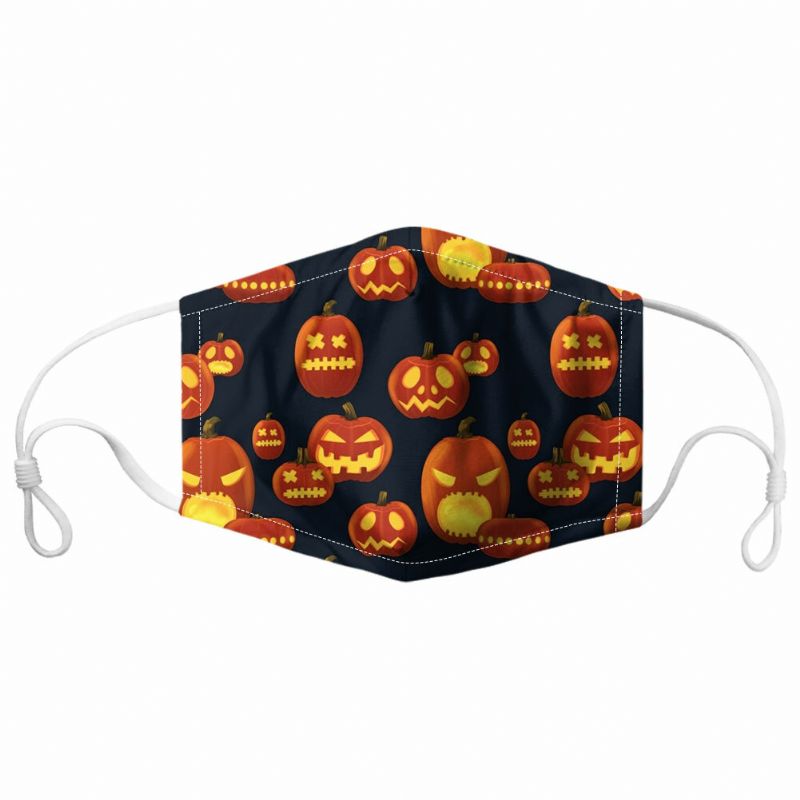 Unisex 7pcs Pm2.5 Filtro Estilo De Halloween Impresión Máscaras Respirables No Desechables