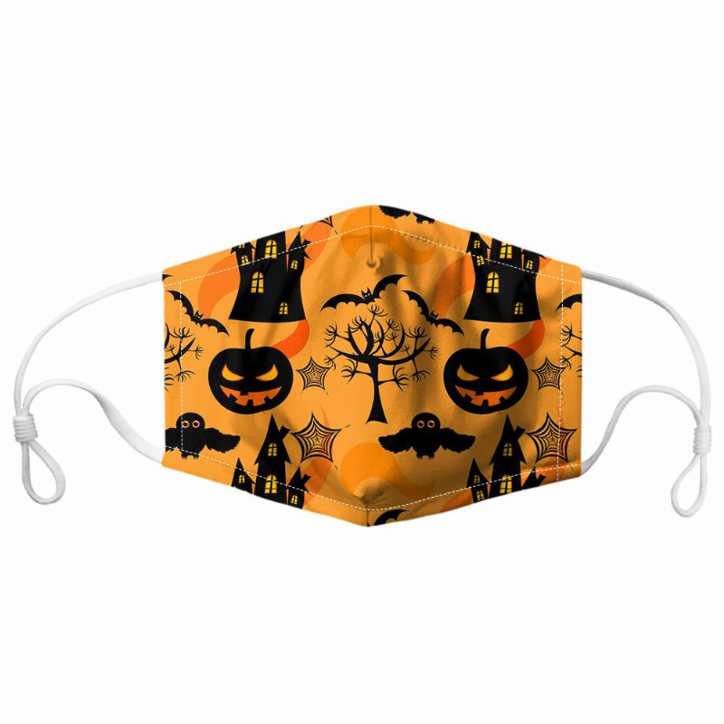 Unisex 7pcs Pm2.5 Filtro Estilo De Halloween Impresión Máscaras Respirables No Desechables