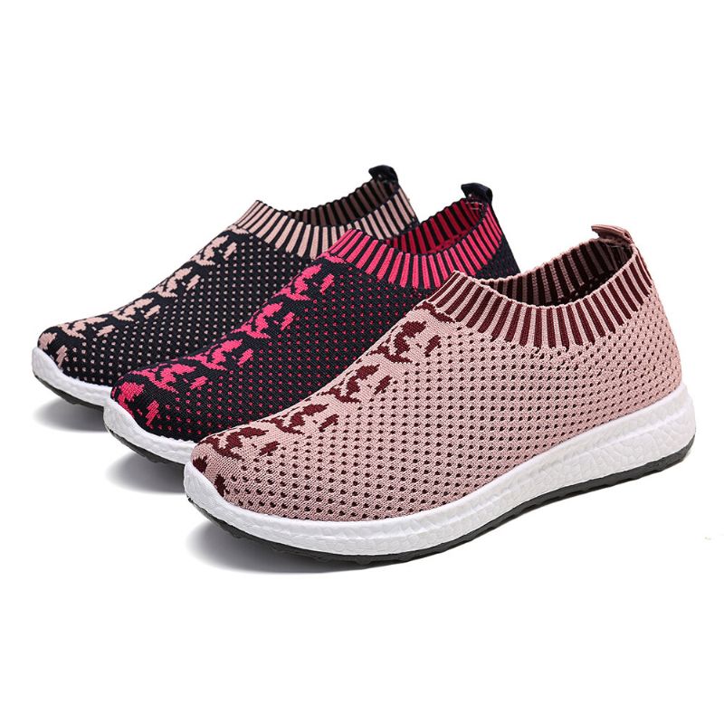 Zapatillas De Deporte Con Plataforma De Malla Transpirable Informal Al Aire Libre Para Mujer