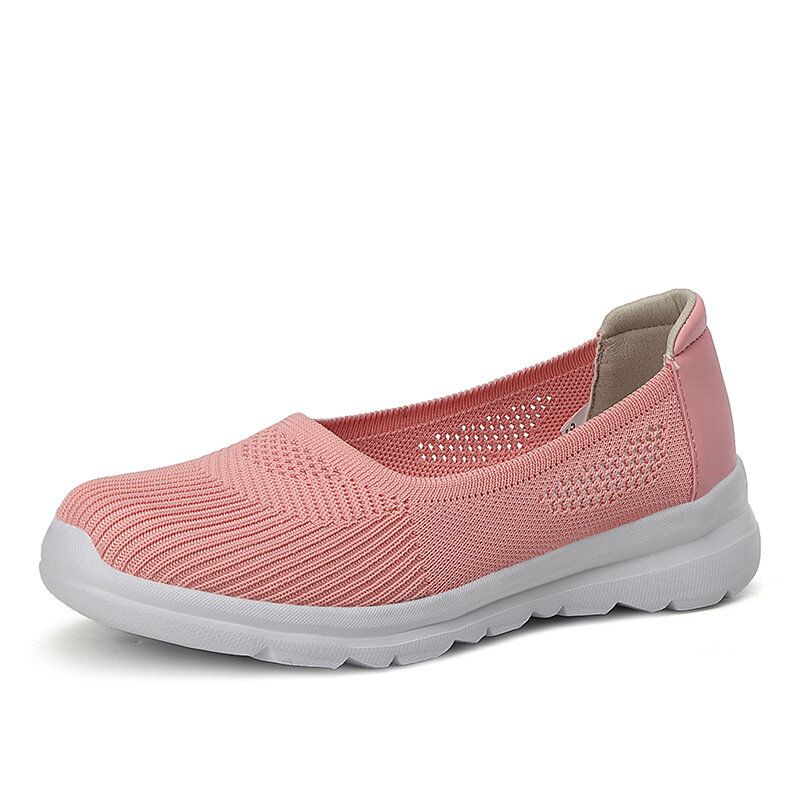 Zapatillas De Deporte Informales De Suela Suave Transpirable De Malla Para Mujer