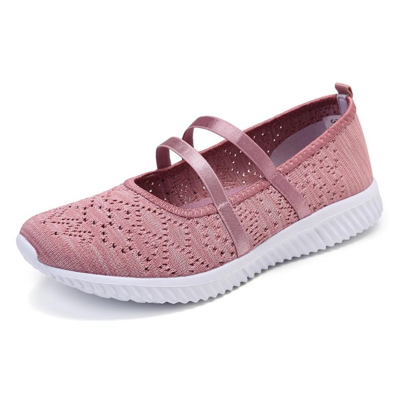 Zapatillas De Deporte Ligeras De Malla Huecas Casuales Para Mujer