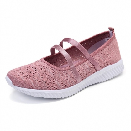 Zapatillas De Deporte Ligeras De Malla Huecas Casuales Para Mujer