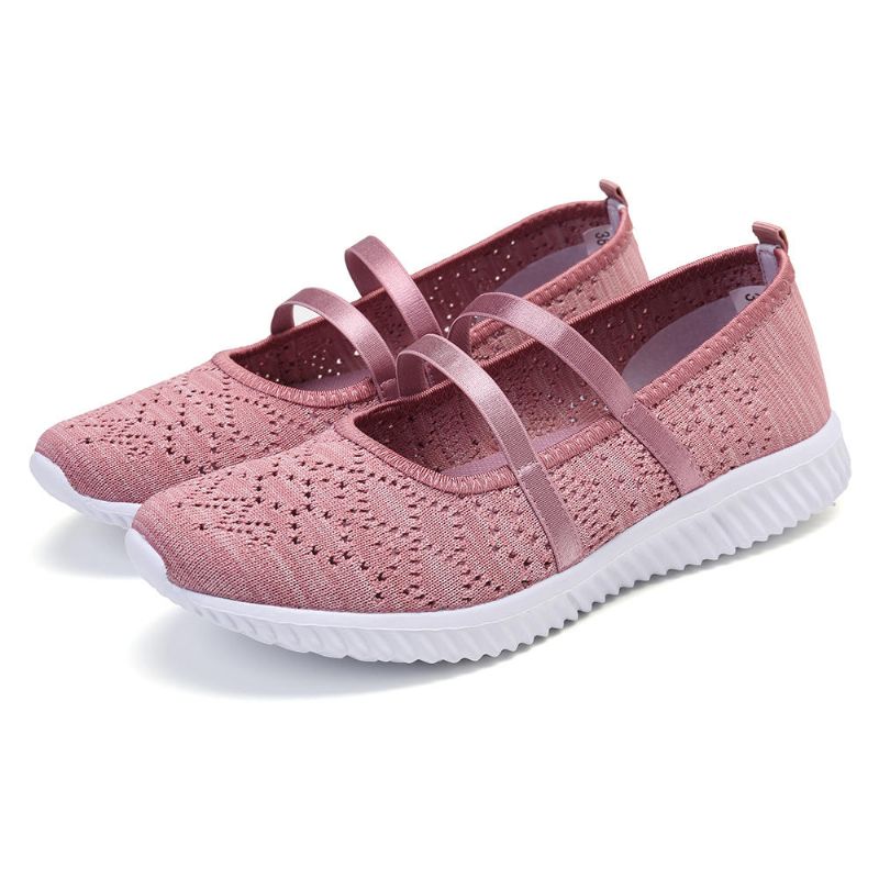 Zapatillas De Deporte Ligeras De Malla Huecas Casuales Para Mujer