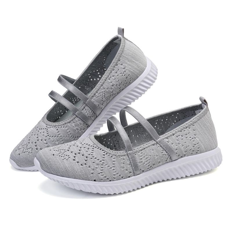 Zapatillas De Deporte Ligeras De Malla Huecas Casuales Para Mujer