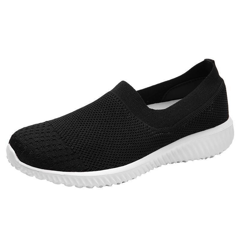 Zapatillas De Deporte Para Mujer Zapatos De Malla Transpirable Sin Cordones Zapatos Casuales