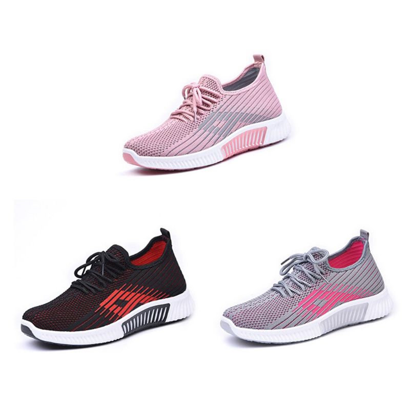 Zapatillas De Deporte Planas Antideslizantes Suaves Y Transpirables De Malla Informal Para Mujer