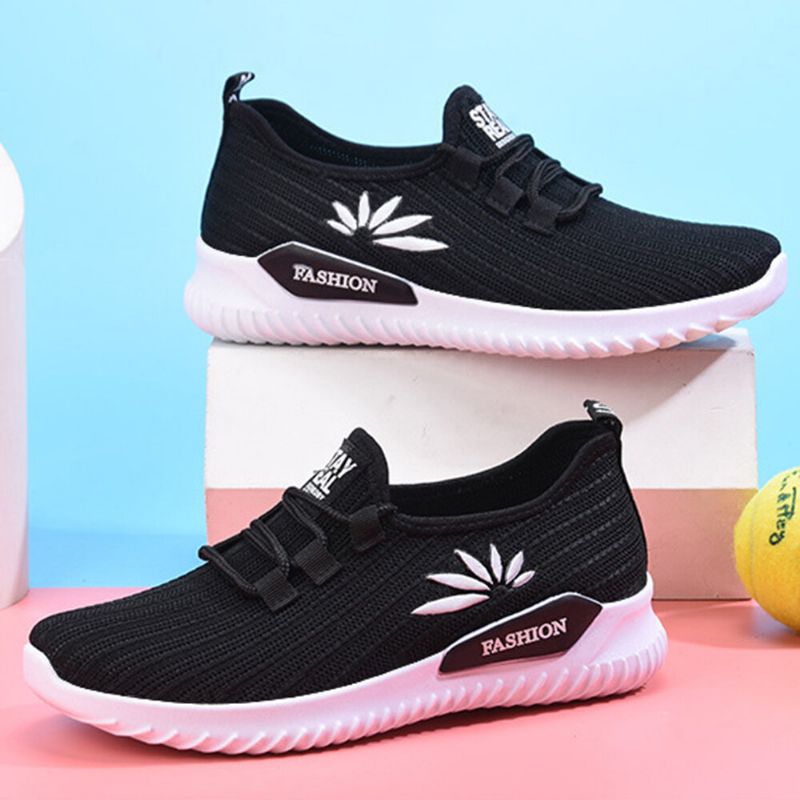 Zapatillas De Deporte Planas De Malla Transpirable Y Ligeras Y Cómodas Para Mujer