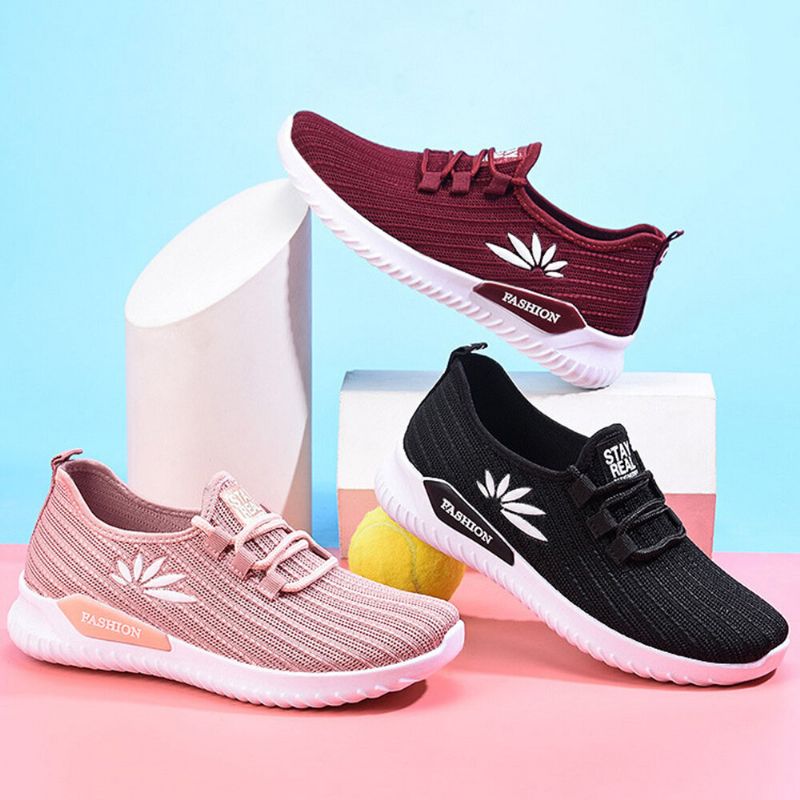 Zapatillas De Deporte Planas De Malla Transpirable Y Ligeras Y Cómodas Para Mujer