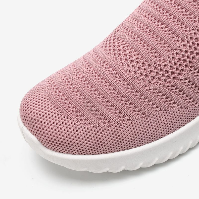 Zapatillas Deportivas De Correr Suaves Informales Ligeras De Punto Transpirables Para Mujer