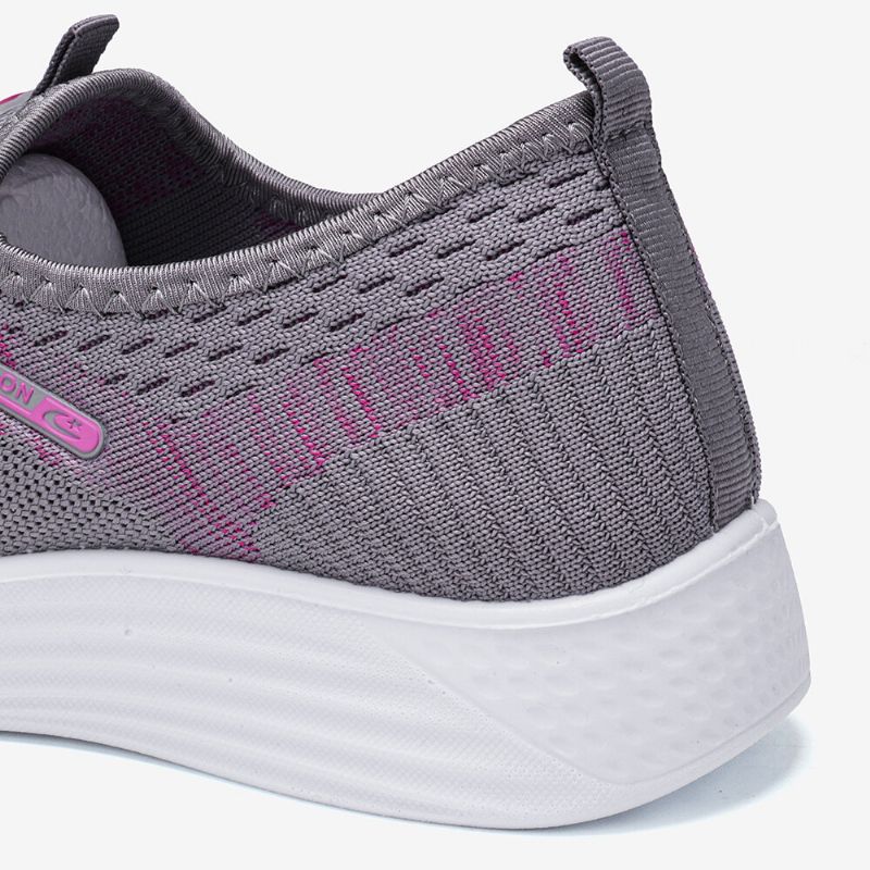 Zapatillas Para Caminar Sin Cordones De Malla Transpirable Informal Para Mujer