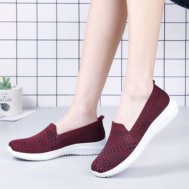 Zapatos Cómodos Para Caminar De Malla Con Diseño De Malla Para Mujer