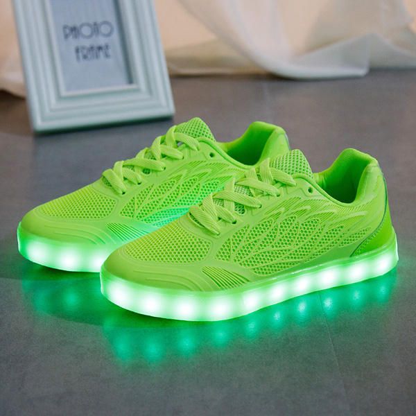 Zapatos Con Flash Luminoso Led Usb Para Mujer