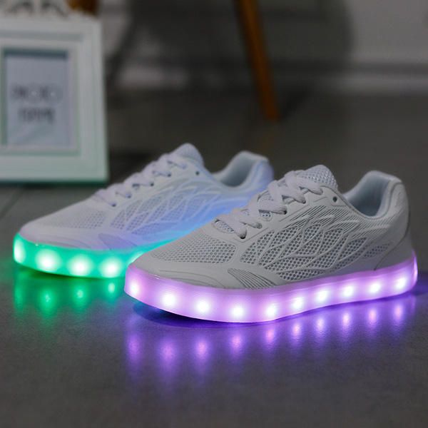 Zapatos Con Flash Luminoso Led Usb Para Mujer