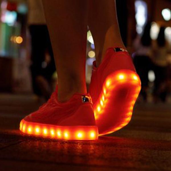 Zapatos Con Flash Luminoso Led Usb Para Mujer