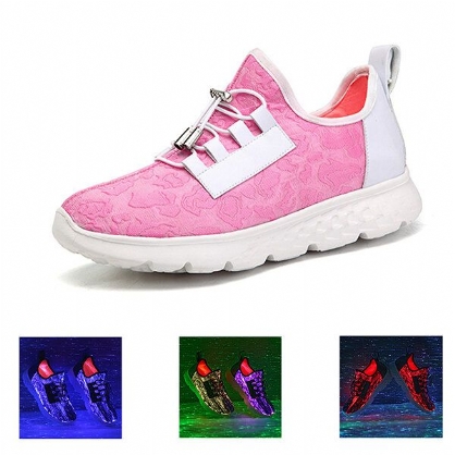 Zapatos Ligeros Para Mujer Tamaño Grande Ajustable Con Carga Usb Coloridos Zapatos Para Correr Led