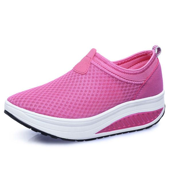 Zapatos De Malla Zapatos De Suela De Balancín Casual Atléticos Transpirables Para Mujer