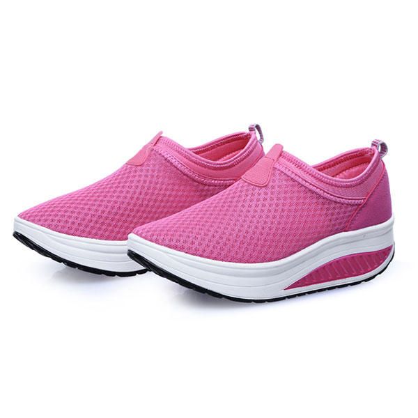 Zapatos De Malla Zapatos De Suela De Balancín Casual Atléticos Transpirables Para Mujer