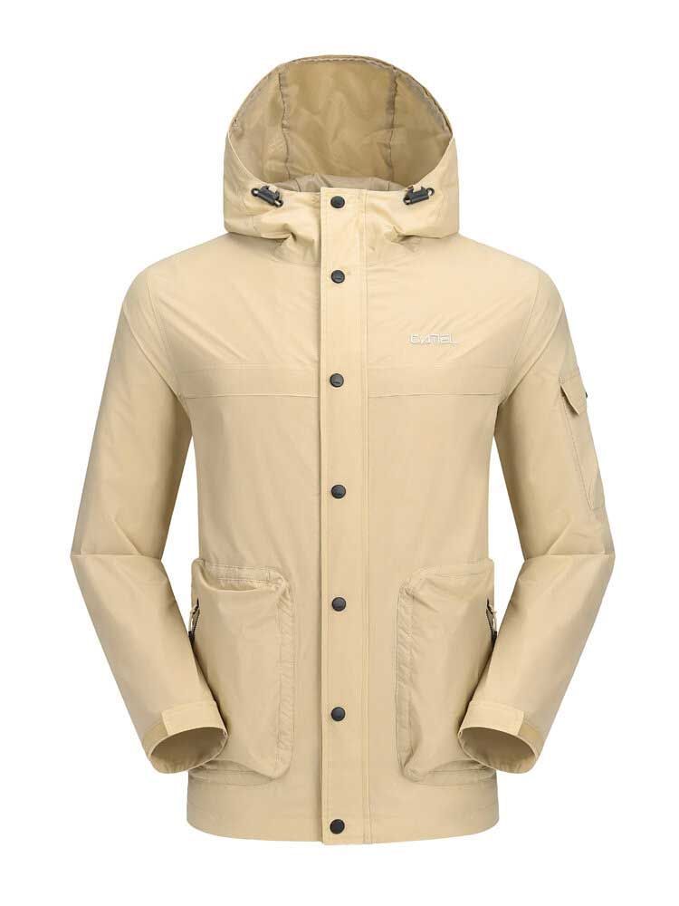 Camel Crown Chaqueta Técnica Para Exteriores Con Múltiples Bolsillos A Prueba De Viento Impermeable Transpirable Y Duradera