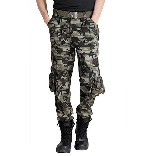 Camuflaje Al Aire Libre Con Múltiples Bolsillos Pantalones Casuales Pantalones Tácticos Militares Para Hombres Monos