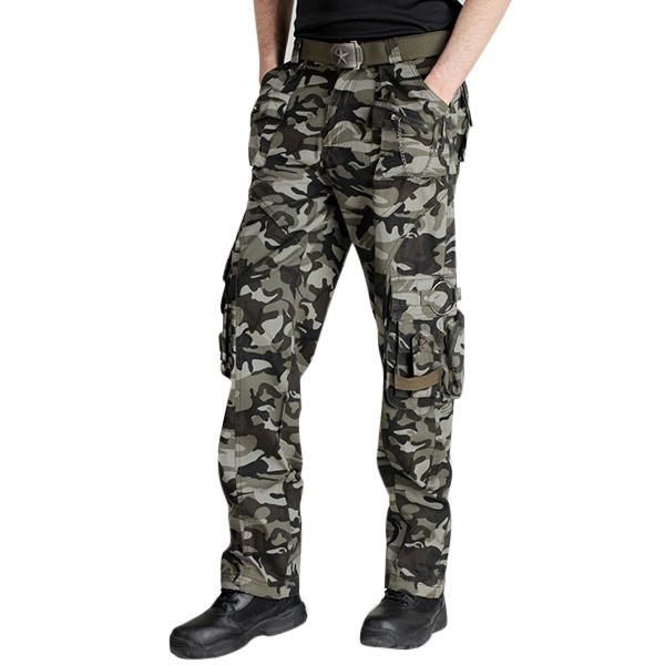 Camuflaje Al Aire Libre Con Múltiples Bolsillos Pantalones Casuales Pantalones Tácticos Militares Para Hombres Monos