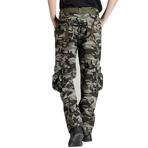 Camuflaje Al Aire Libre Con Múltiples Bolsillos Pantalones Casuales Pantalones Tácticos Militares Para Hombres Monos