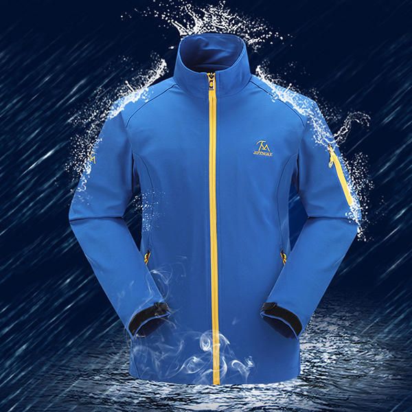 Chaqueta De Deporte Al Aire Libre Con Cuello Alto Impermeable Para Hombre Abrigo Bordado De Primavera De Escalada Transpirable