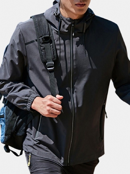 Chaqueta Deportiva De Senderismo Al Aire Libre Impermeable A Prueba De Viento Con Capucha Para Hombre