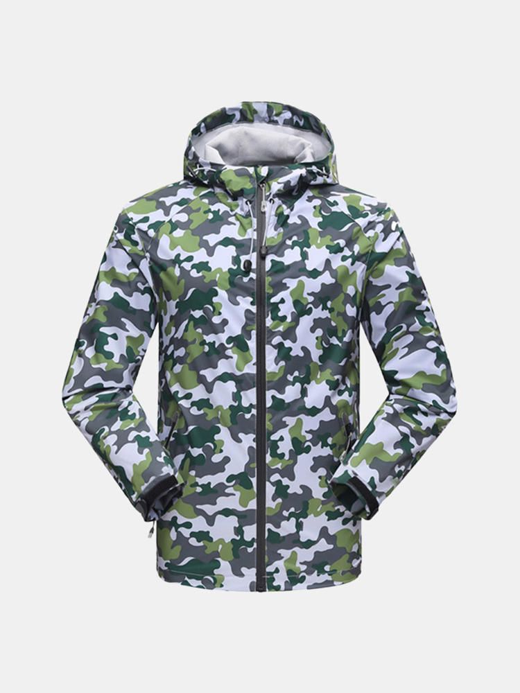 Chaqueta Exterior Impermeable Para Hombre Protector Solar Camuflaje Camuflaje Transpirable Abrigo De Piel De Secado Rápido