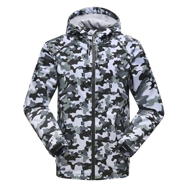 Chaqueta Exterior Impermeable Para Hombre Protector Solar Camuflaje Camuflaje Transpirable Abrigo De Piel De Secado Rápido