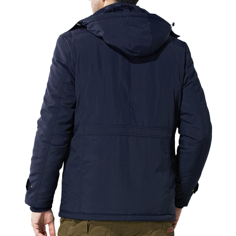 Chaqueta De Exterior Para Hombre Fleece Warm Waterproof Talla Grande Parka