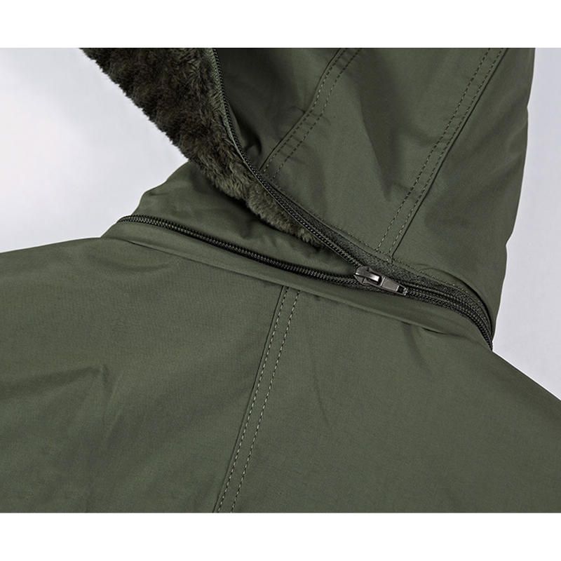 Chaqueta De Exterior Para Hombre Fleece Warm Waterproof Talla Grande Parka