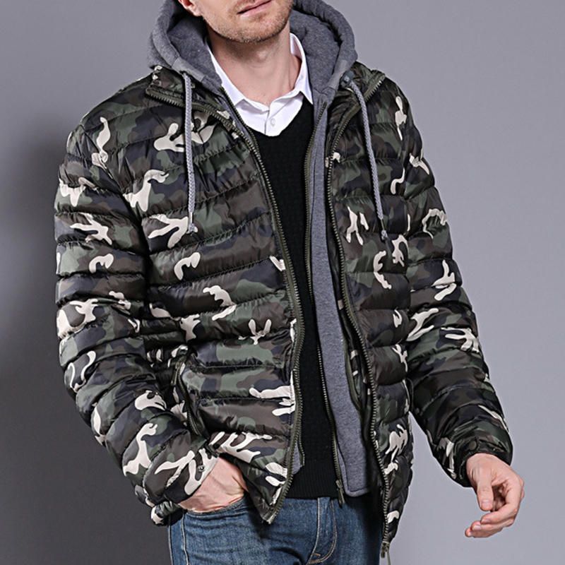 Chaqueta Gruesa De Camuflaje De Invierno Para Hombre Abrigo Impermeable