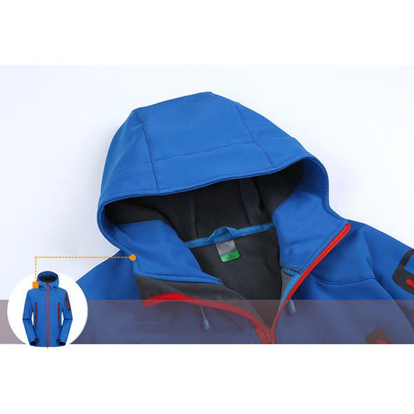 Chaqueta Impermeable Para Exteriores De Forro Polar Suave A Prueba De Viento