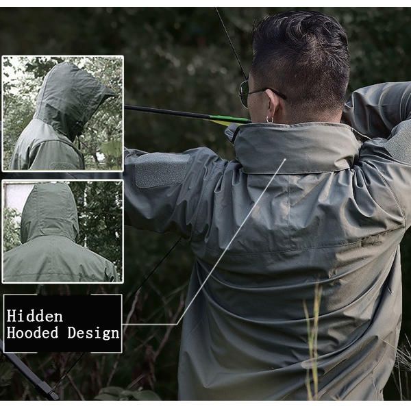 Chaqueta Militar Táctica Con Capucha Para Senderismo Impermeable Al Aire Libre Para Hombre Abrigo Informal De Concha Suave