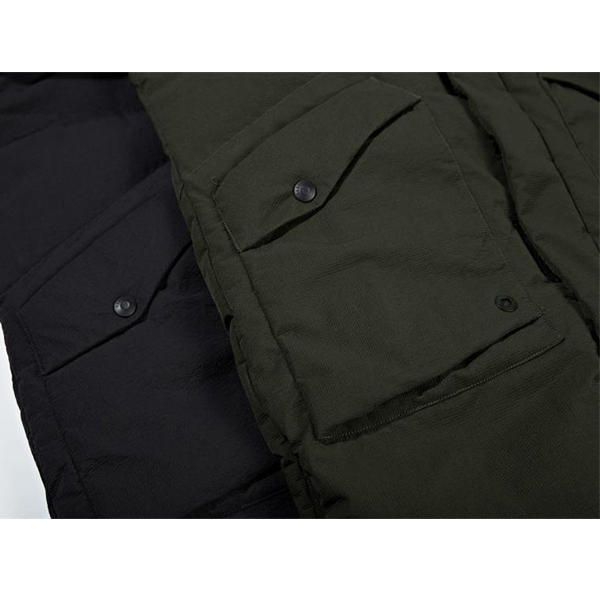 Chaqueta Parka Cálida Gruesa De Invierno Medio Largo Al Aire Libre Para Hombre