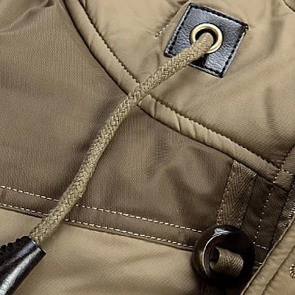 Chaquetas De Plumón Para Hombre Cuello De Piel Cálido Grueso Con Capucha Parkas Puffer