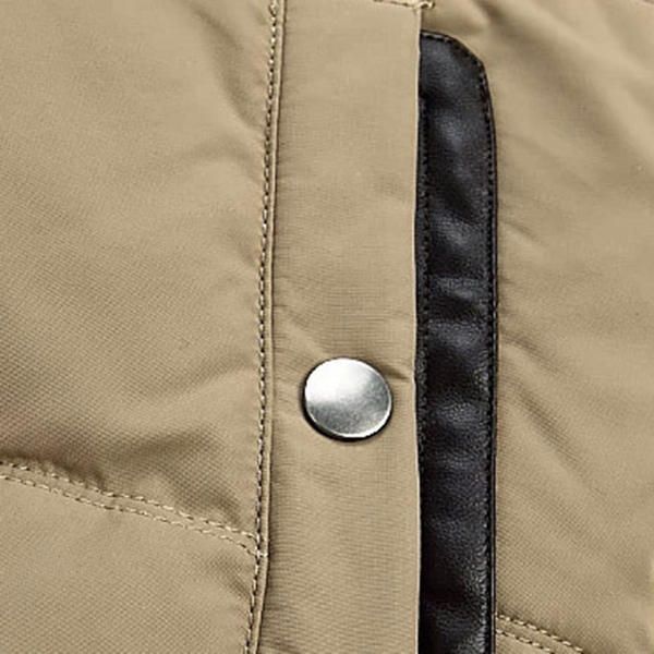 Chaquetas De Plumón Para Hombre Cuello De Piel Cálido Grueso Con Capucha Parkas Puffer