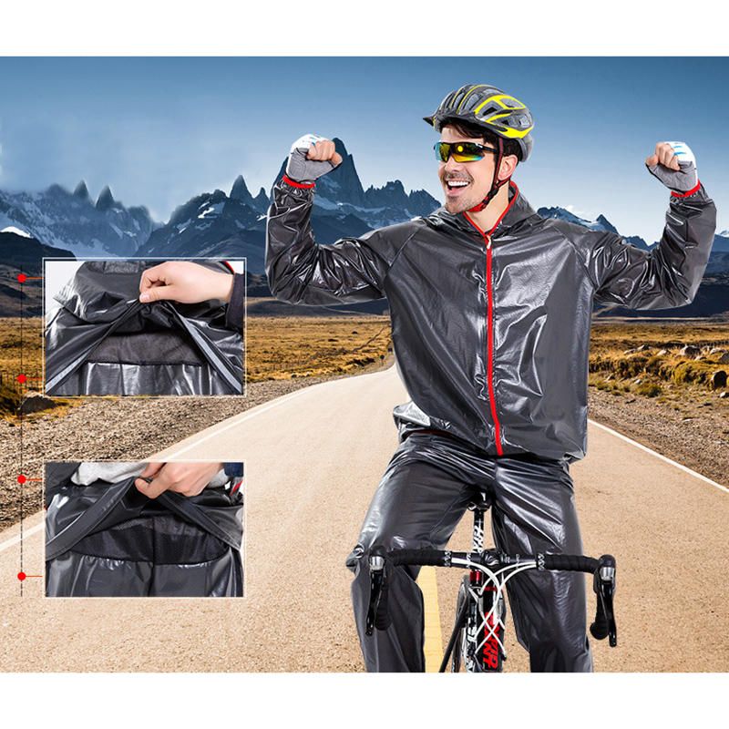 Chubasquero Con Capucha Impermeable Y Transpirable Al Aire Libre Para Hombre