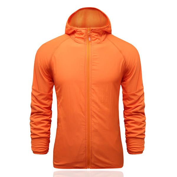 Hombre Casual Outdooors Deporte Senderismo Chaqueta Con Capucha Abrigo De Doble Cara Cortavientos 5 Colores